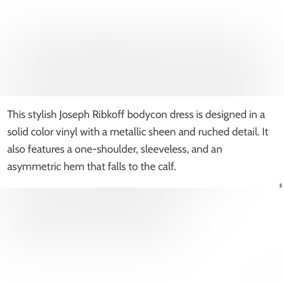🥂 Joseph Ripkoff one shoulder gun metal dress US size 8 - Picture 8 of 8